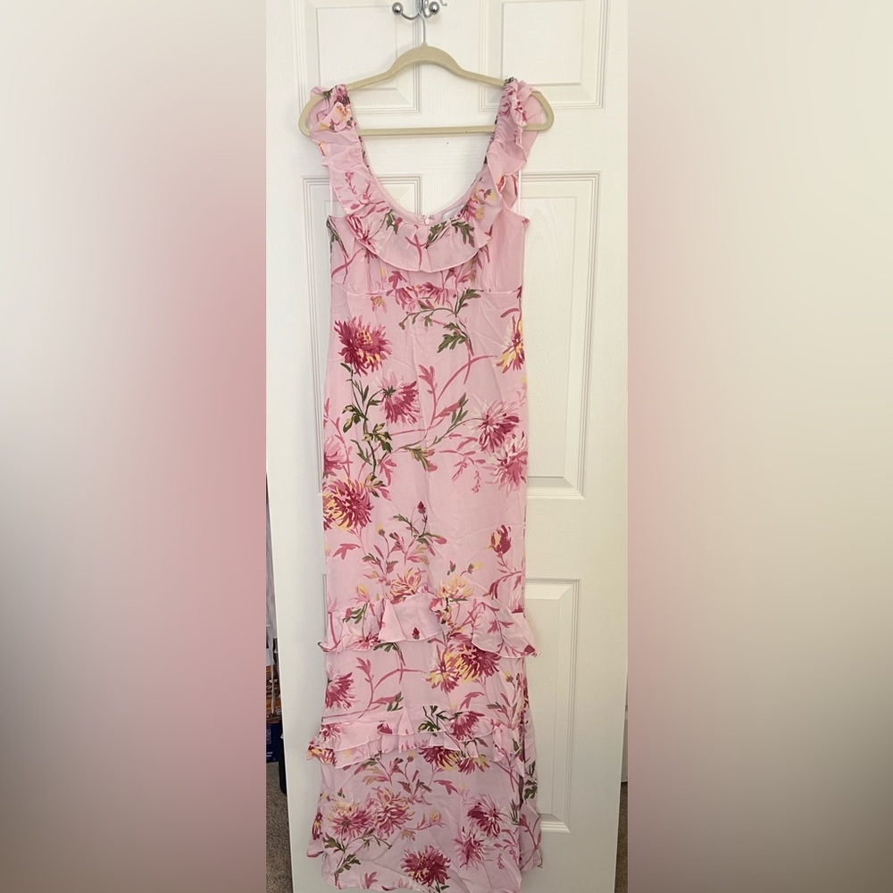 Reformation Pink Floral Dress